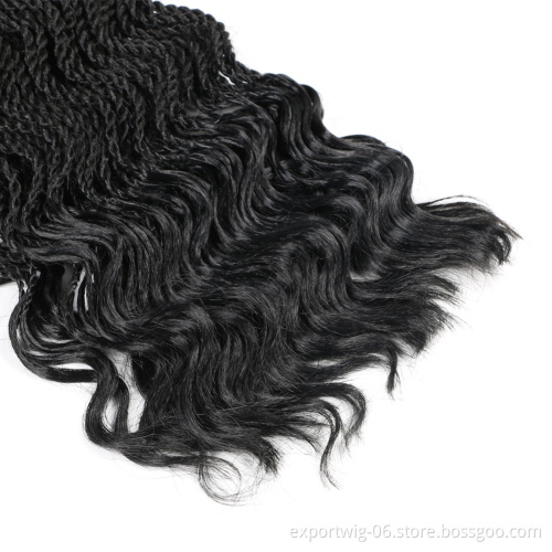 Wavy Senegalese Twist Hair Extensions With Curly Ends Crochet Braids For Women Synthetic Hair 35 Strands Twist Braiding Hair